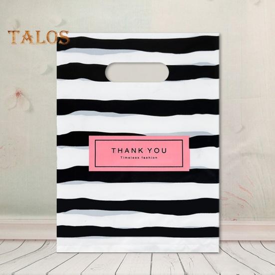 100 Stück Geschenktüten für die Feiertage, mit Aufdruck „Dankeschön“, wiederverwendbar, stark belastbar, Kleiderladen, Geschenkladen, T-Shirt, Hosen, Pakettüten, Lebensmittelgeschäft