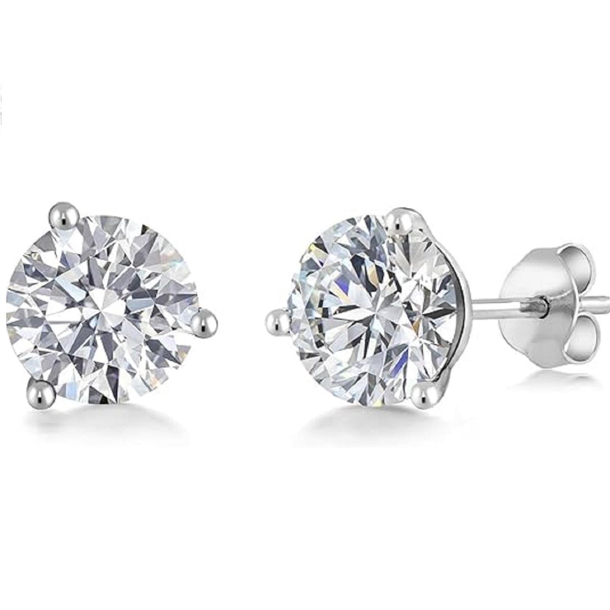 

Jewels Prim Серьги-пусеты с бриллиантами круглой огранки 2 карата из белого золота 18 карат, сертифицированные IGI, выращенные в лаборатории, с 3 крапанами | Цвет F-G | Чистота VS1 15MM серебряный