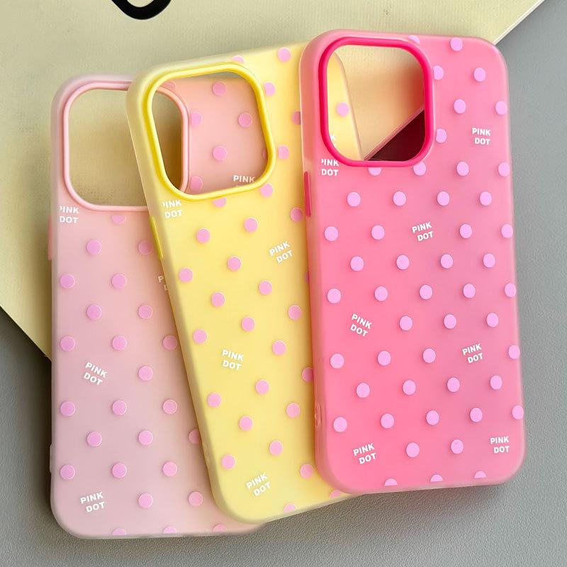 Skinny iPhone 16 Case Compatible and fits 15 14 13/12/11promax /xsmax/xr Polka Dot Dopamine