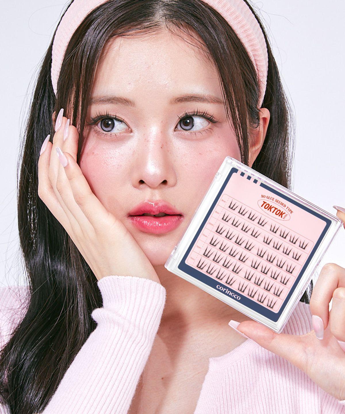 Tok Tok Hara No-Glue Eyelashes Long Version 3 Versions (Select 1) No-glue #Bunny Long Version
