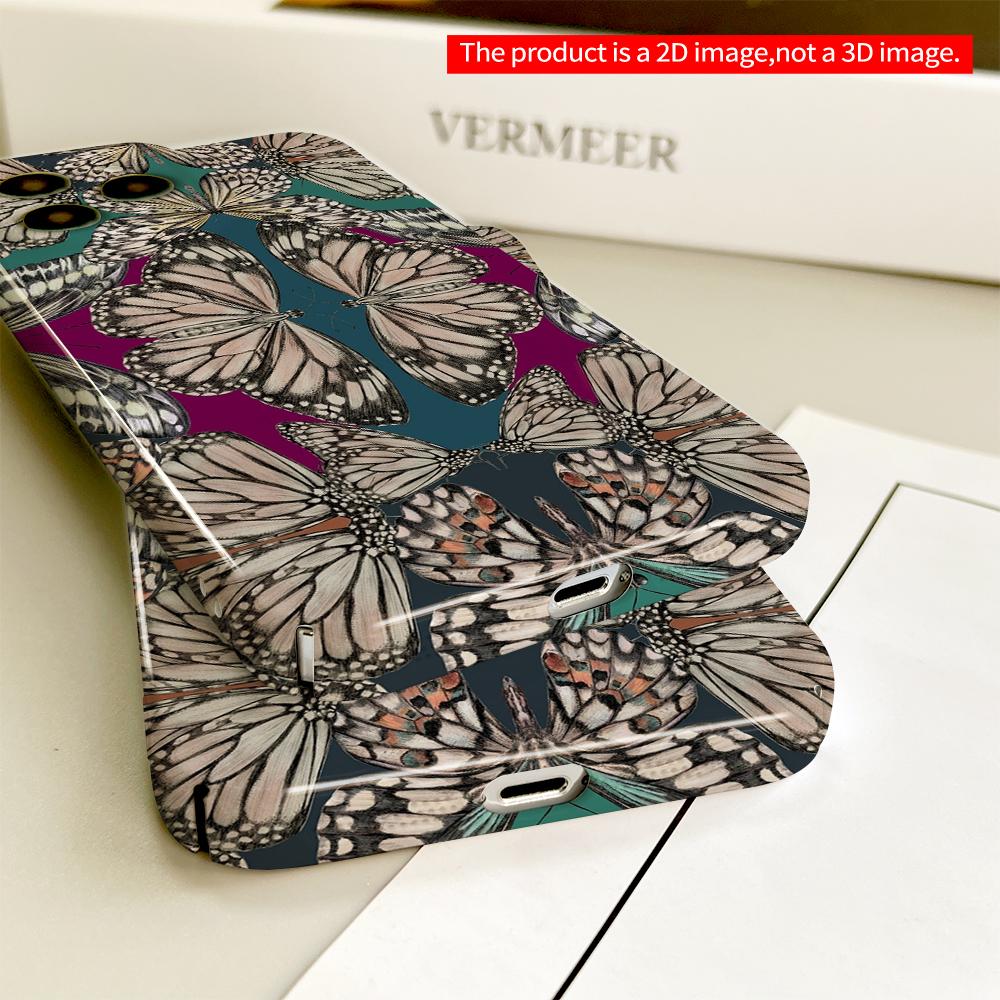 Butterfly Pattern Phone Case All Inclusive Film Hard Phone Case, Compatible with iPhone 18 Pro Max 17 16 15 14 13 12 11