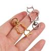 Gold Silver Plated Cat Connecting Ring Zinc Zinc Alloy DIY Keychain Buckle  DIY Jewelry