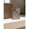 Brown Tassel Check Pattern Card Wallet Dcwa4e328w2