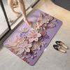 3D Floral Bathroom Floor Mat Household Floor Mat Absorbent Quick Drying Anti Slip Mat