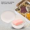 Portable Round Soap Box Case Waterproof Soap Dish Container Holder with Draining Plate Cover for Travel Bathroom Accessories