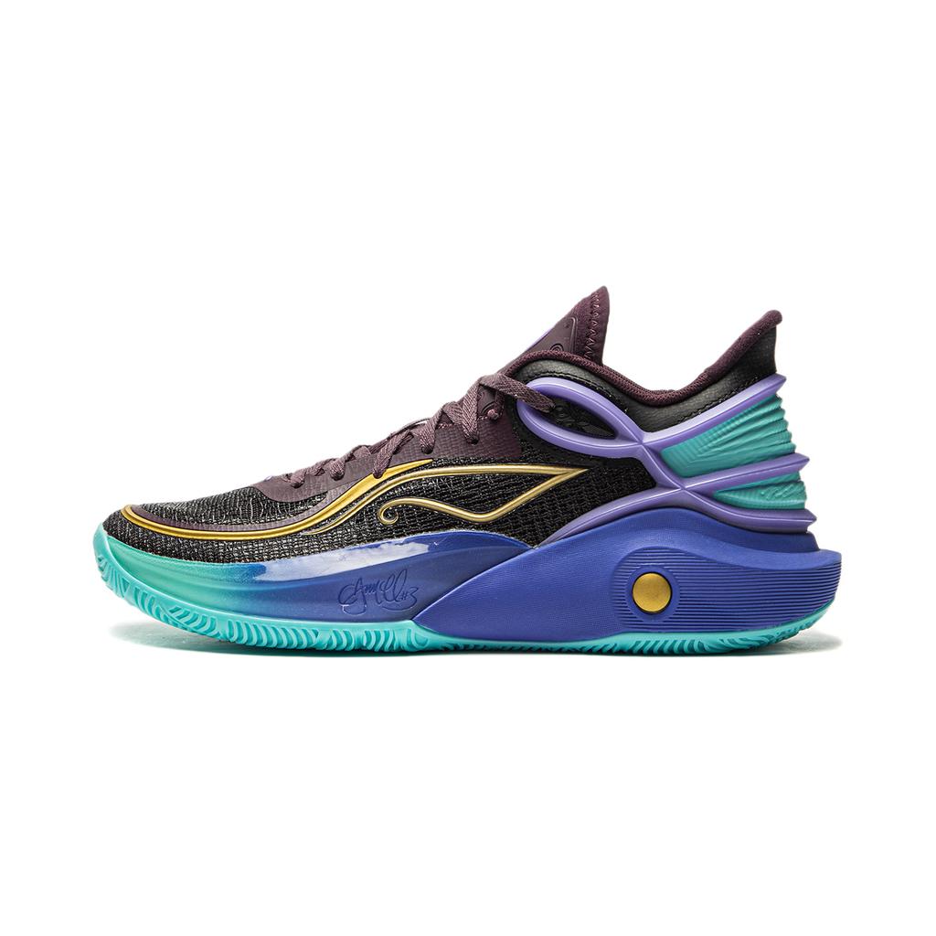 Li Ning CJ-3 Professional Cushioning Anti-Slip Wear-Resistant Lightweight Rebound Low-Top Basketball Shoes Men sneaker Black Blue ABAU007-15