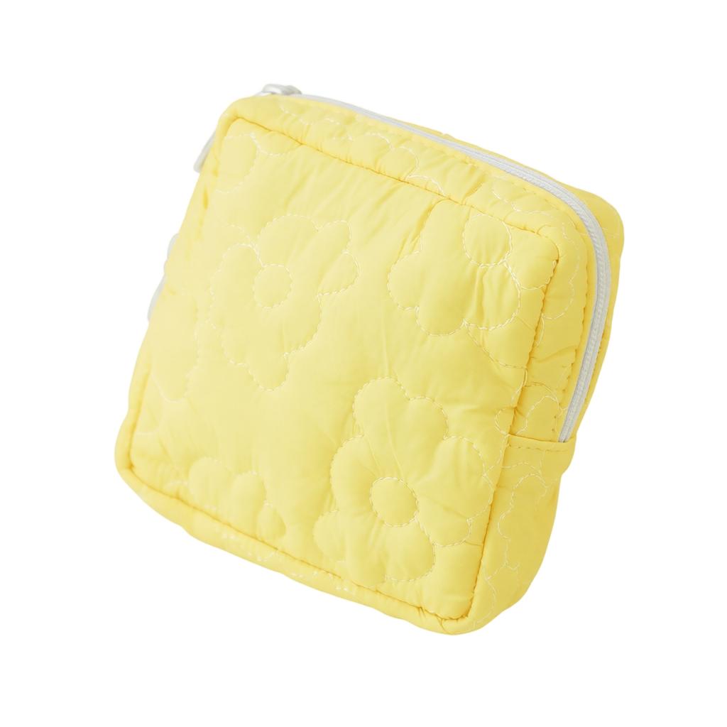 Cute Sanitary Napkin Pouch - Zipper Case for Pads and Small Valuables - Compact Feminine Product for Purse
