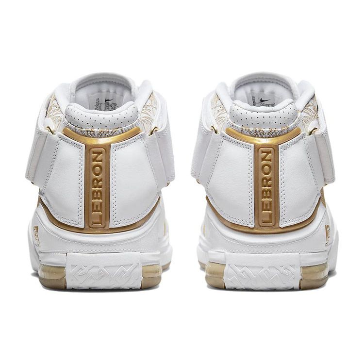 Nike Zoom Lebron 2 Retro Maccabi 2022 Męskie Sneakersy Białe Metaliczno-Złote Varsity-Crimson DJ4892-100