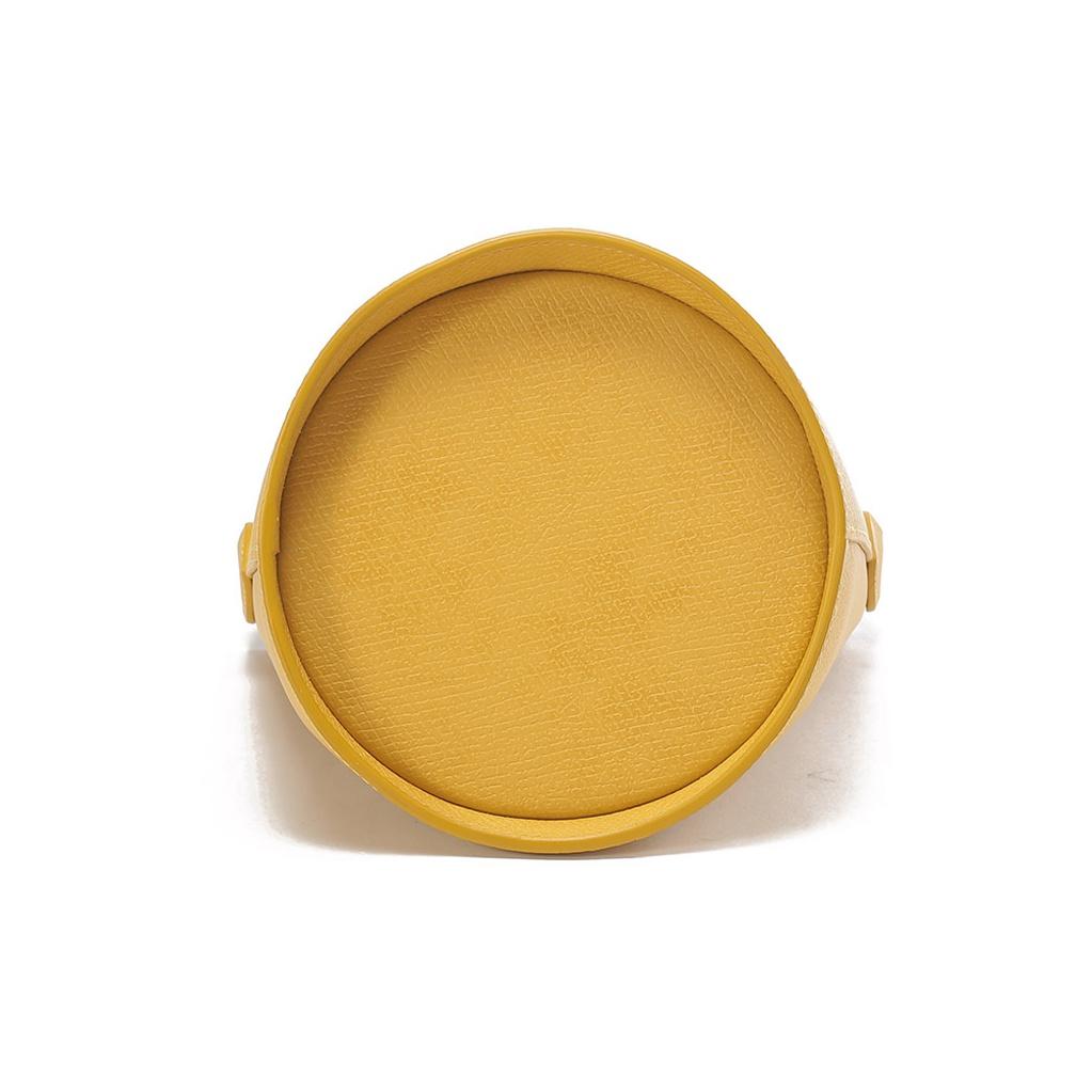 Longchamp Épure 17 Press Stud Closure Embossed Calfskin Bucket Handbag Small Women handbags Yellow 10161HYZ452