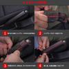 GLOWZEN Shift Knob Cover Universal Car Handbrake Cover Premium Genuine Leather Handmade (Red Black Stitching)