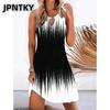 JPNTKY Moda Estiva Primaverile Senza Maniche Girocollo Abiti Casual