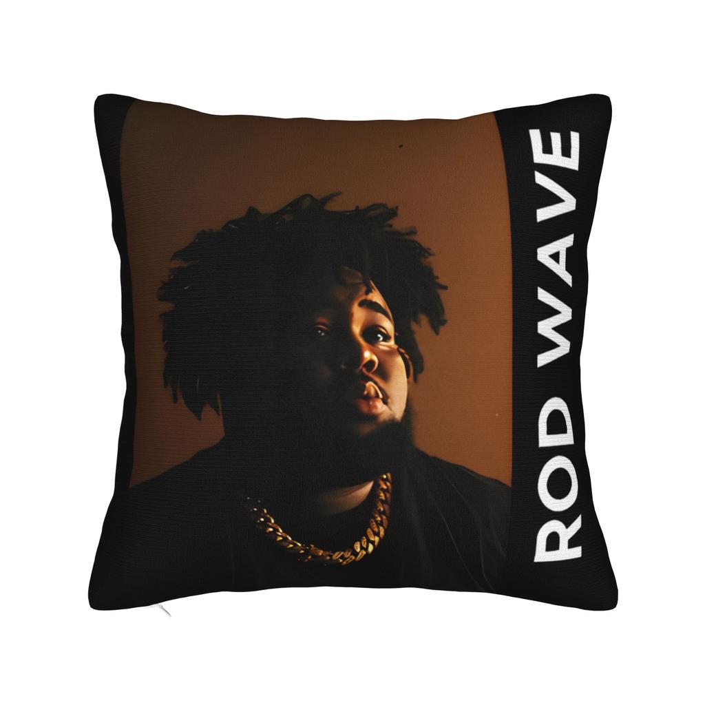 Printed Rod Wave Hip Hop Rapper Pillowcase Polyester Cushion Cover Decorative Singer Music Pillow Case Cover Home Zipper