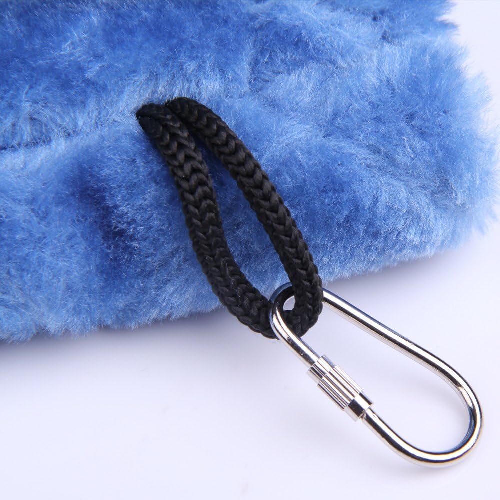 Plush Snuggle Bird Hammock Hanging Snuggle Cave Happy Hut Bird Parrot Hideaway Size M (23.5 * 22Cm) (Blue)