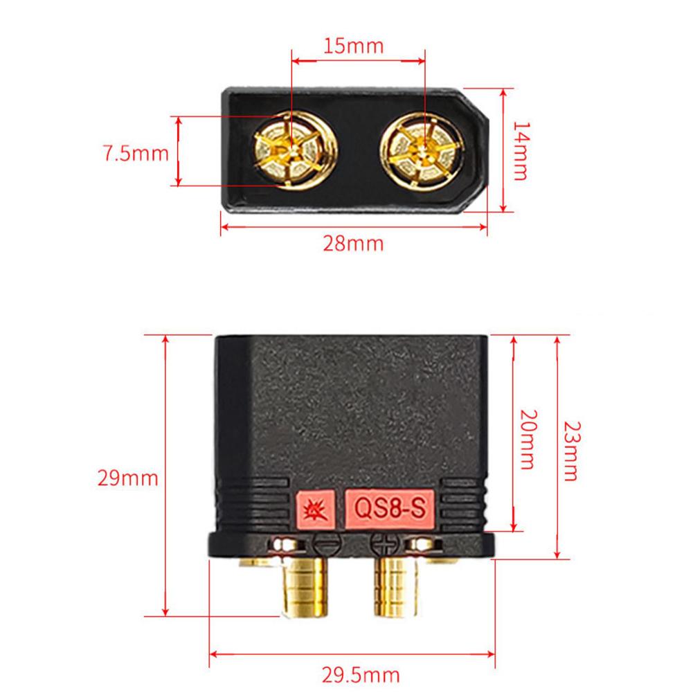 QS8-S Battery Connector Reverse Depolarization Spark-proof Current 130A-200A
