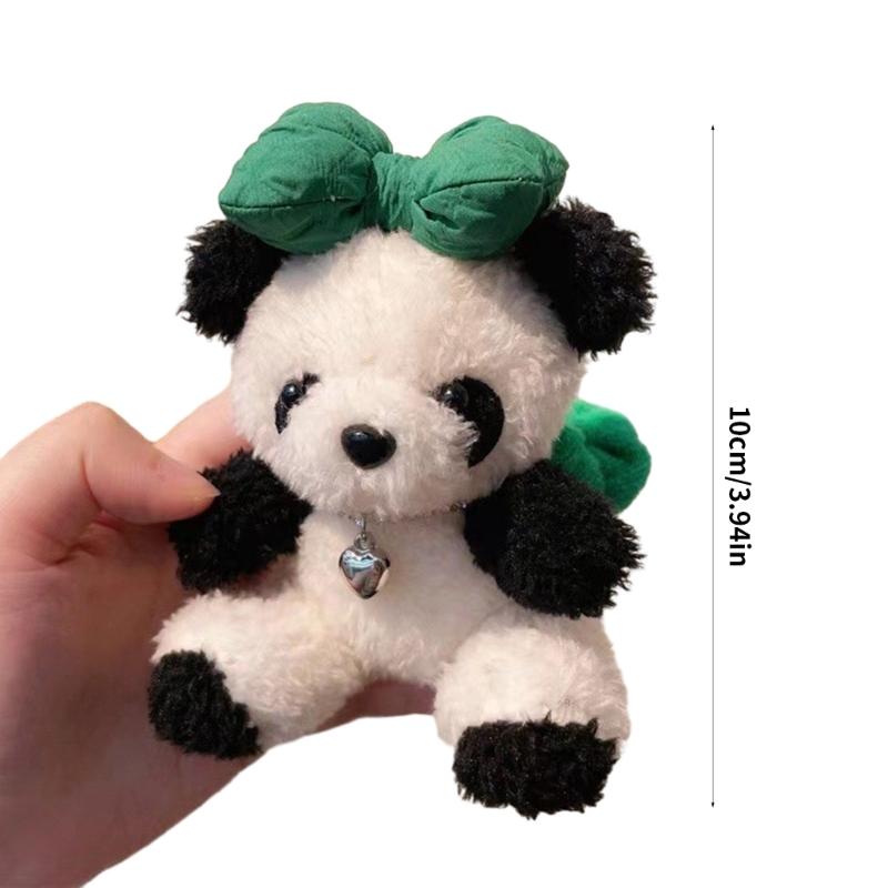 Cute Panda Doll Keychain Charming Panda Car Ornament Fun Decorative Piece Lovely Bag Charm for Women Perfect Present
