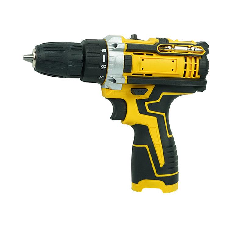 12V Dual Speed Rechargeable Handheld Drill with Lithium Battery for Household Use
