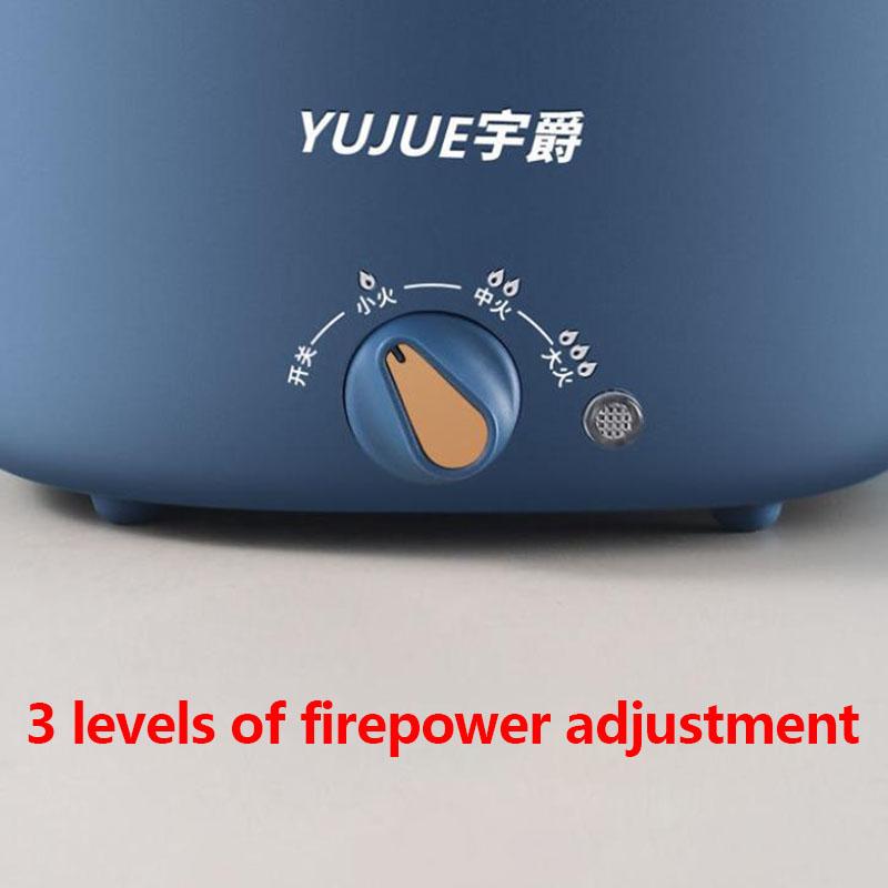 800 W Multifunktionaler elektrischer Wärmetopf, Mini-Kochender Suppentopf, antihaftbeschichtetes Kochgeschirr, Bratpfanne für eine Person