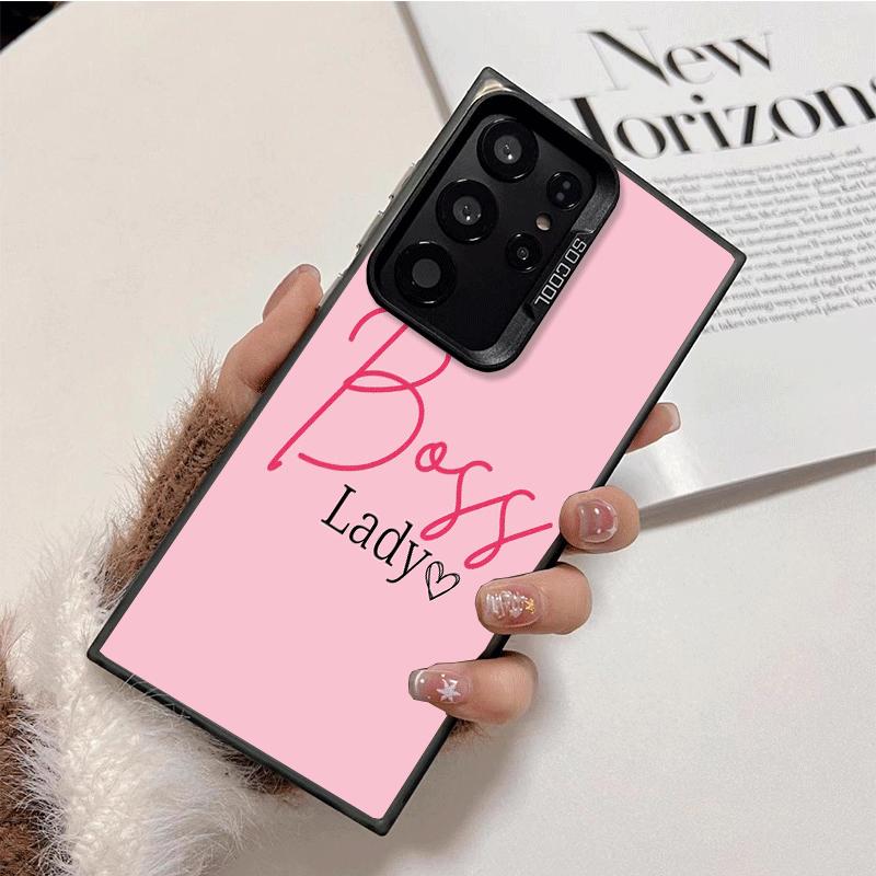 Girl Boss Lady Pink Shockproof Phone Case for Samsung Galaxy S26 Edge S25 Ultra S24 FE S23 Plus S21 Cover Anti Fall Fundas Samsung S22