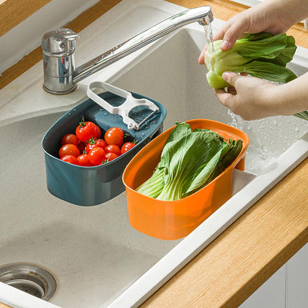 Kitchen Accessories Sink Soap Sponge Holder Utensils Organizer Bag Adjustable SOap Bathroom Hanging Drain Basket Storage Shelf