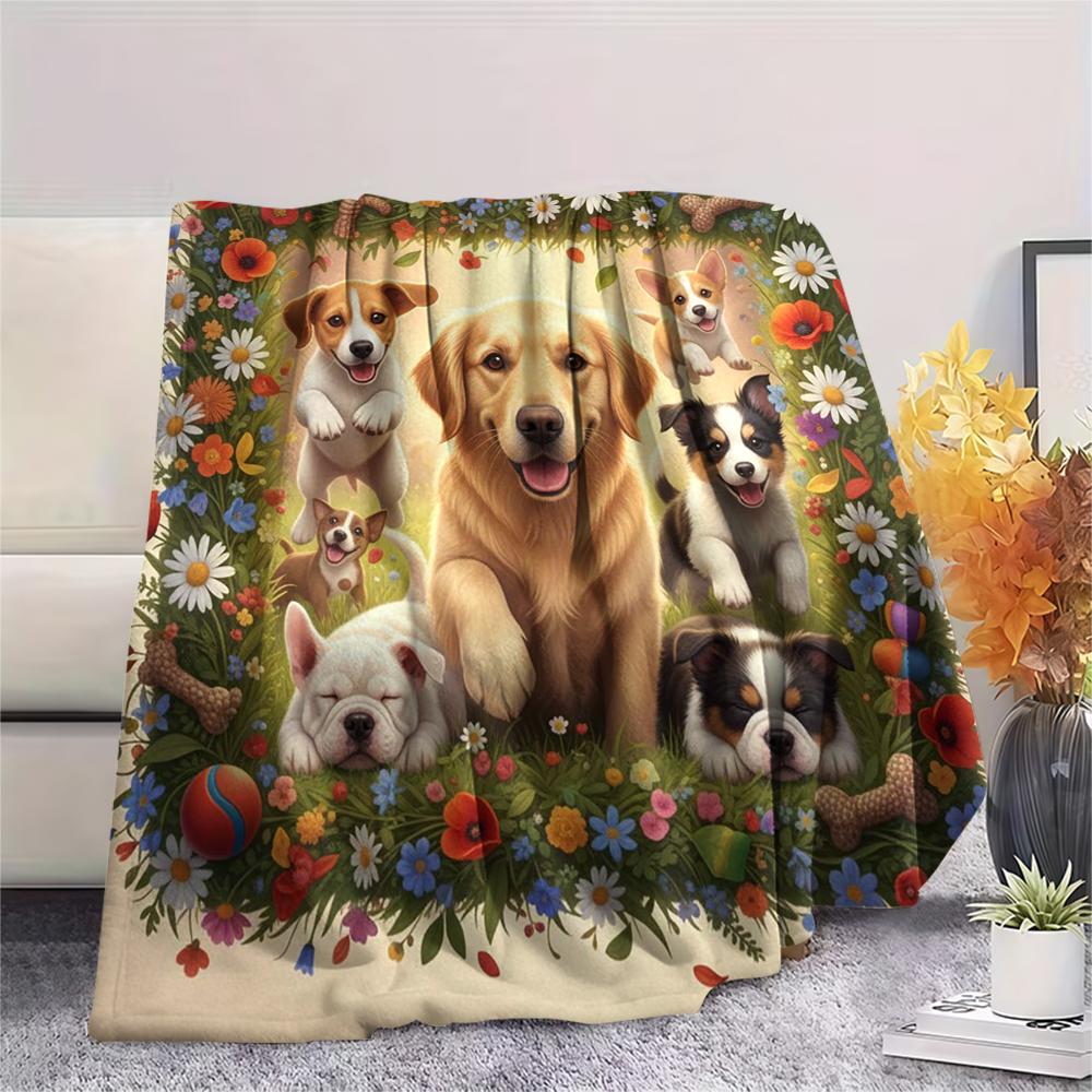 1 Manta de Franela con Estampado de Dibujos Animados, Alta Calidad, Cómoda para Todas las Estaciones, Decoración del Hogar, Calidez y Confort, Perfecta para Regalo de Navidad o Cumpleaños