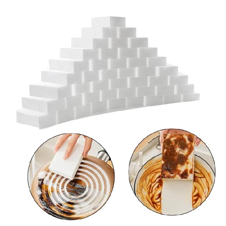 50 Pack Cleaning Sponges Quick Drying Scrubbers Surfaces for Countertops Bath Fixtures