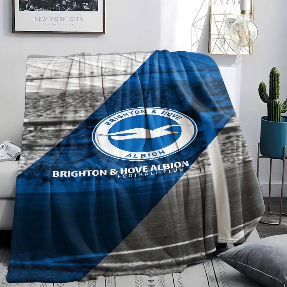 1pz Coperta in Flanella con Fantasia Brighton & Hove Albion Adatta a Tutte le Stagioni per Arredamento Casa Calore e Comfort Regali Regalo Festivo
