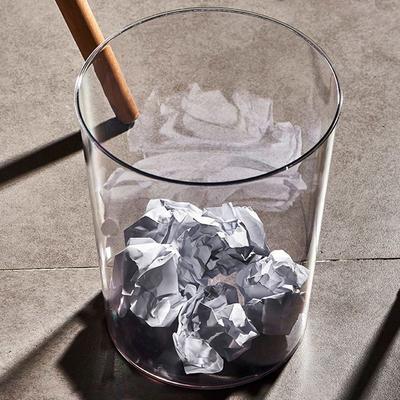 Transparent Trash Can Without Lid Garbage Bin Home Office Desktop Rubbish Garbage Container Waste Basket Kitchen Dustbin