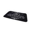 Funny Doormat Diatomite Non Slip Soft Floor Mat Super Absorbent for Home Bathroom Entryway Porch Decoration Black