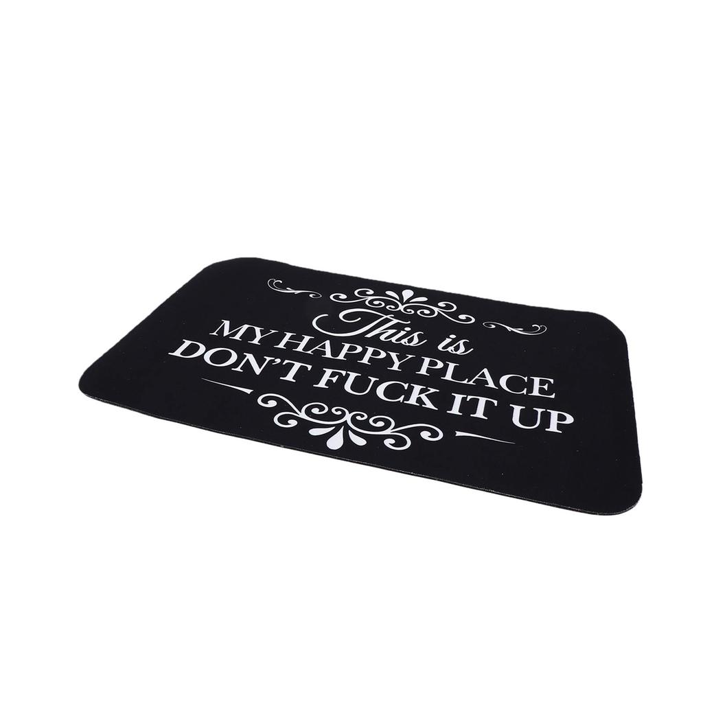 Funny Doormat Diatomite Non Slip Soft Floor Mat Super Absorbent for Home Bathroom Entryway Porch Decoration Black