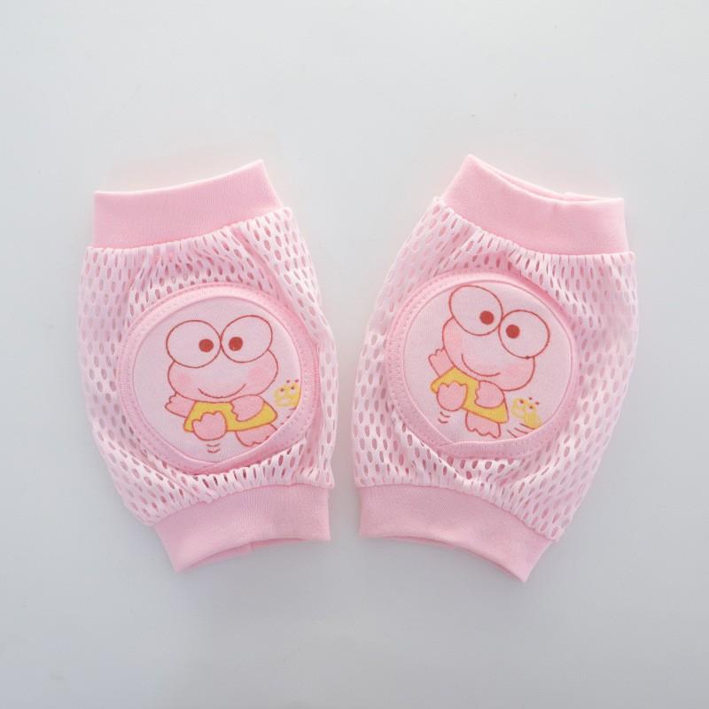 0-3 Children's Summer Mesh Sponge Knee Pads for Babies Crawling, Learning To Walk, Breathable Cartoon Knee Pads for Infants and
