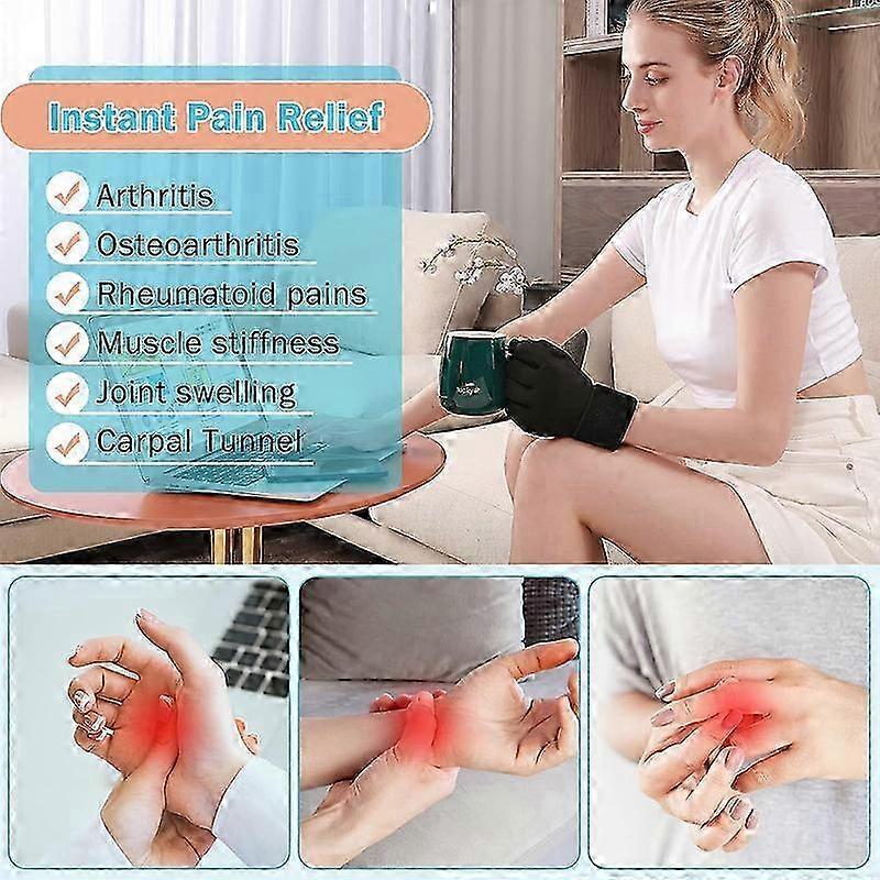 Finger Arthritis Compression Gel Ice Glove For Pain Relief, Reusable Gel Cold Pack Hot & Cold Therapy Glove for Arthritis, Injury & Pain Relief