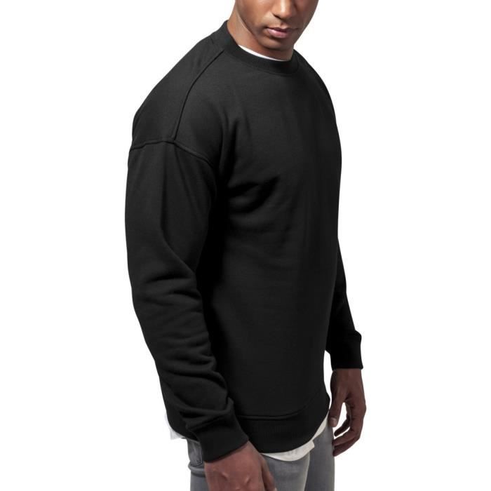 Sweat - Urban Classics - Crewneck Pullover - Noir - Manches Longues - Col Classique