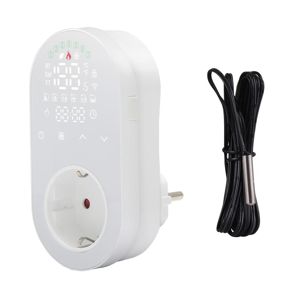 WiFi Digitale Thermostaat Uitgangsstekker 16A Uitgang Tuya App Spraakbesturing Socket Temperatuurregelaar