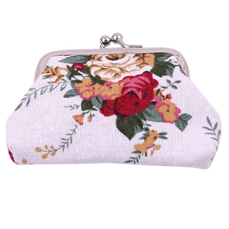 Rose Lerret Mini Mynt Pung Dame Stoff Mynt Pung Barns Søt Liten Pung