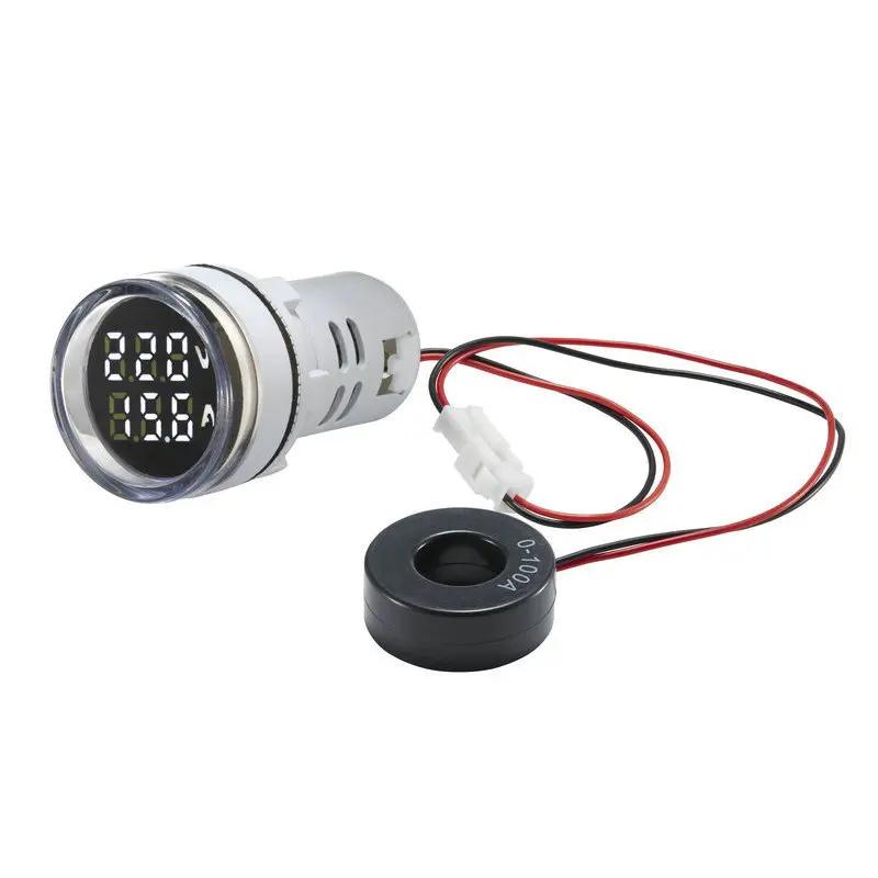 110V 220V AC Digital Voltmeter Ammeter AC 60-500V 0-100A Square/Round Voltage Current Meter Car Volt Tester Gauge Amp Detector