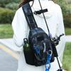 Fishing Tackle Storage Shoulder Bag Outdoor Fishing Shoulder Pack Comfortable Fishing Gear Carrying Bag with Rod Stand