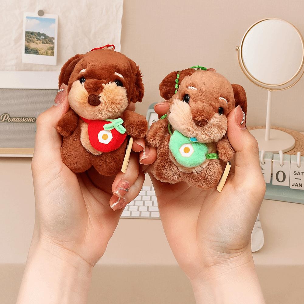 Little Dog Design Cartoon Puppy Plush Keyring Puppy Backpack Pendant Daily Decoration