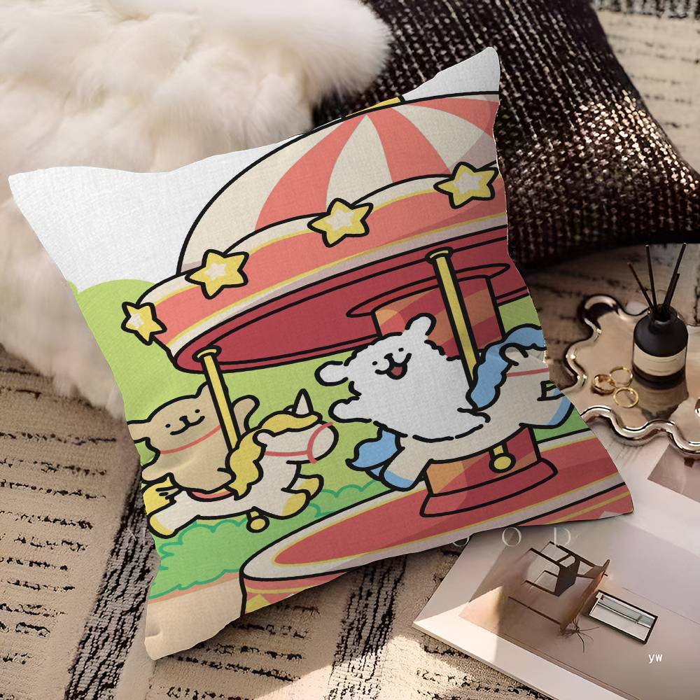 Kawaii Line Dog Cushion Cover Decorative Pillow Sofa Home Decor case pillow cases