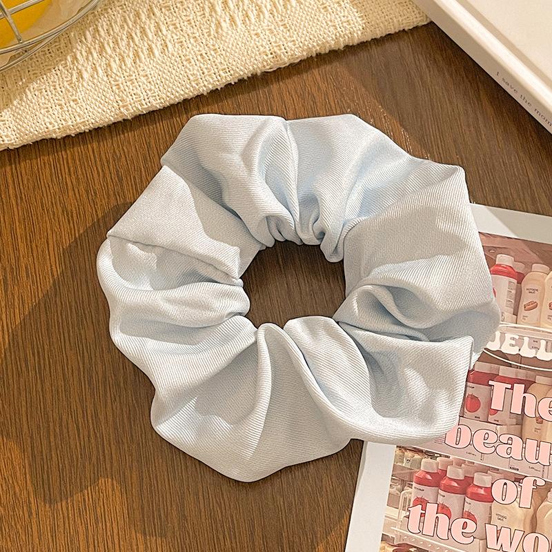 1 PC Sweet Blue Polka Dots In Summer,Large Intestine Hair Circle for Women and Girls Headband,Bow Tie,Rubber Band Hair Accessory