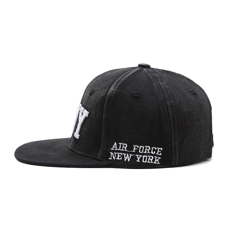 Boné bordado de hip hop com letras, masculino e feminino, chapéu plano para atividades ao ar livre, boné de beisebol, chapéu snapback, viseira de sol, chapéu de pesca, boné de pico