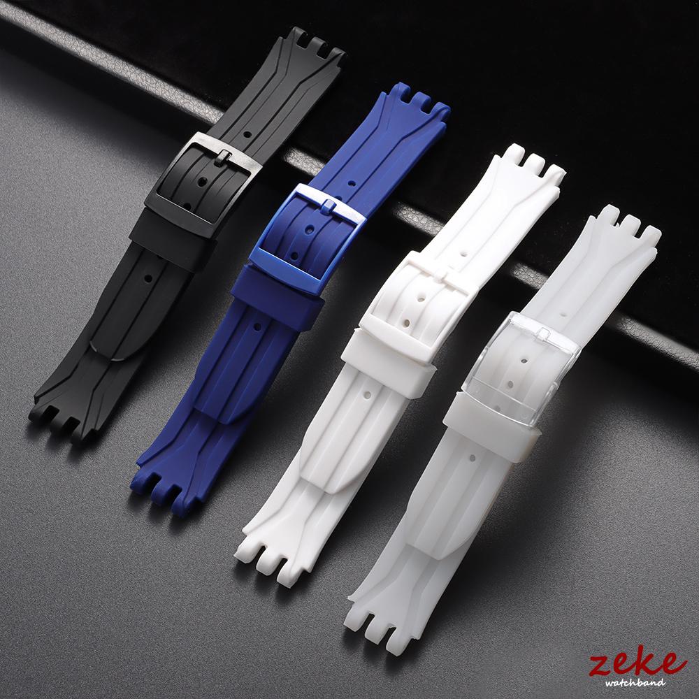 Für Swatch SUIB400 SUIK400 Silikon-Uhrenarmband 18mm Ersatz-Gummiarmband Herren Damen Wasserdichtes Sport-Armband Armband Gürtel