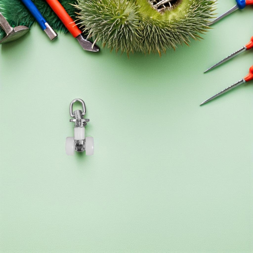 20Pcs Curtain Track Rollers Heavy Duty Smooth Rolling Twin Wheeled Carriers for Window Closet Bedroom Office Drapes Sliding