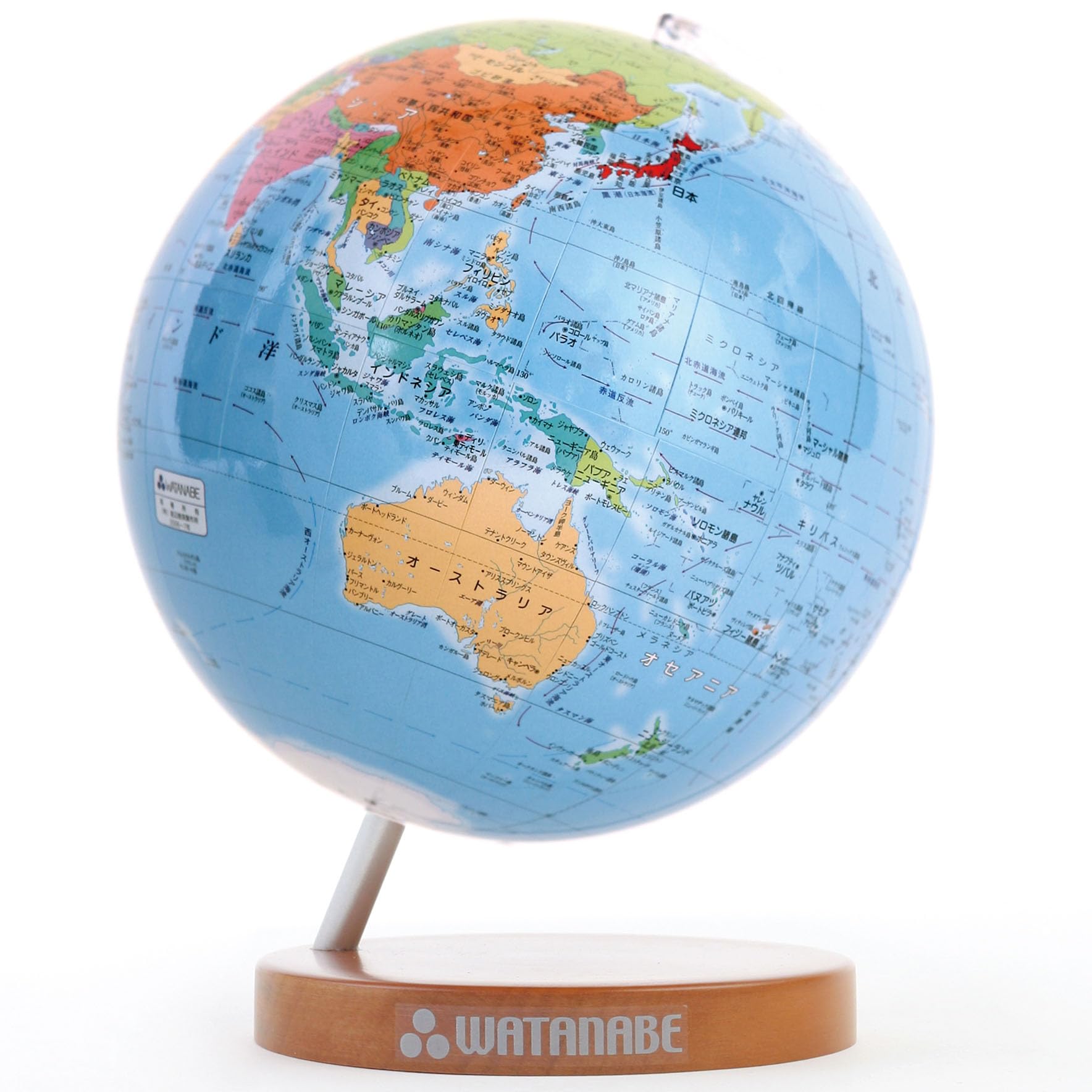 

Watanabe Teaching Materials Manufacturing Глобус Города 15 WF Деревянная подставка 1502 Co., Ltd. синий