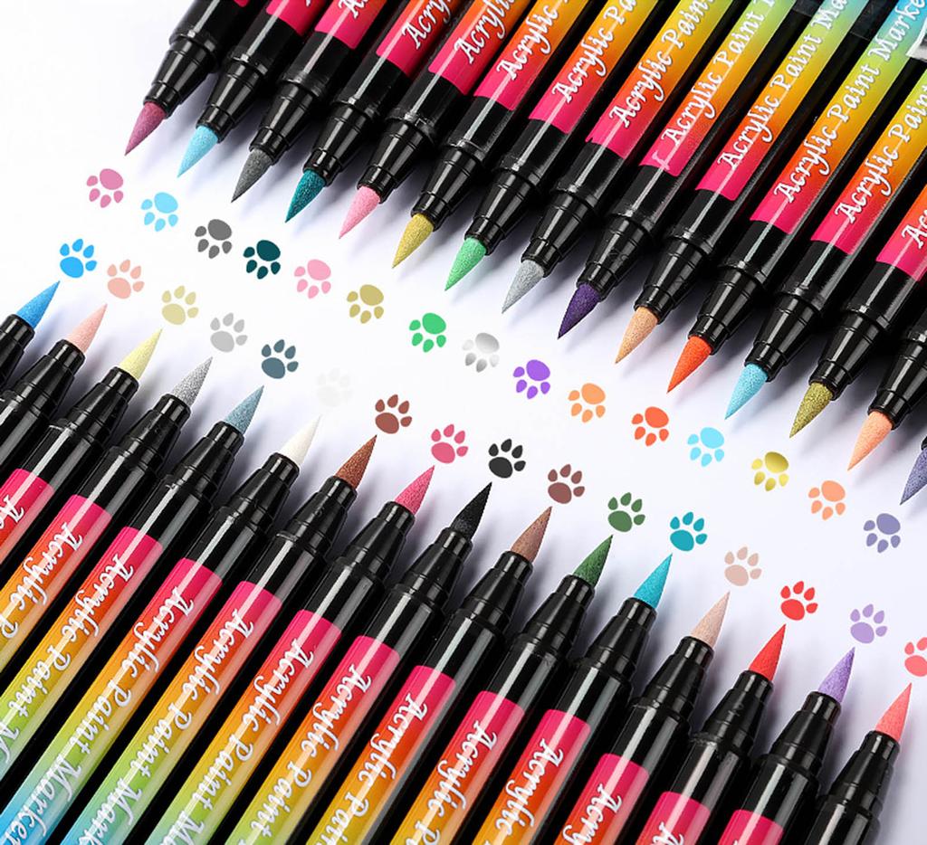 12 Colors Washable Pet Nail Coloring Marker Pens for Dogs Cats Nail Art Pens Kitten Nail Grooming Brush Set Pet Supplies