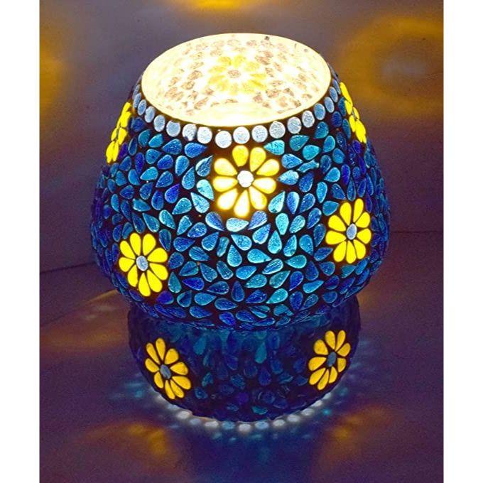 

Style Dome Shaped Glass Table Lamp Multicolour for Living Room,Bed Room,Desk