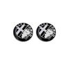 2 peças Escudo Alfa Romeo Logo Preto 74mm Capô Dianteiro Emblema Traseiro Preto 147 156 159 Brera Mito METAL