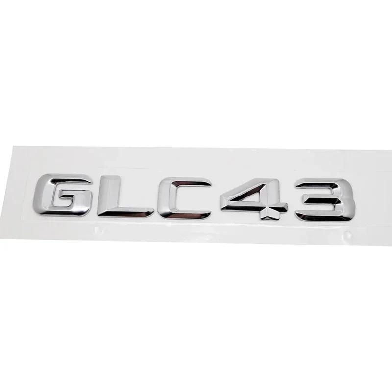 3D Car Rear Badge Tail Box Number Letter Decal for Mercedes Benz GLC43 GLC63 GLC200 GLC260 GLC300 Styling Accessories