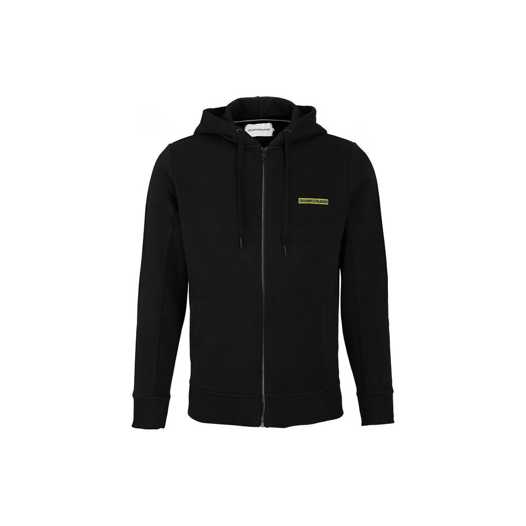 Calvin Klein Solid Color Long Sleeve Zip Hooded Sweatshirt Men Sweatshirt Black J30J319362-BEH