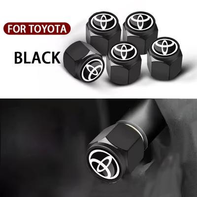 5pcs Car Tire Stem Valve Caps Dustproof Caps Cover Accessories For Hilux Aygo Yaris Ractis Corolla Camry CHR Auris Tacoma
