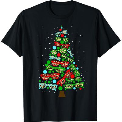 Leopard Sunglasses Christmas Tree Optometrist Eye Doctor T Shirts Men Humor Streetwear Tee Short Sleeve Unisex Loose Clothing
